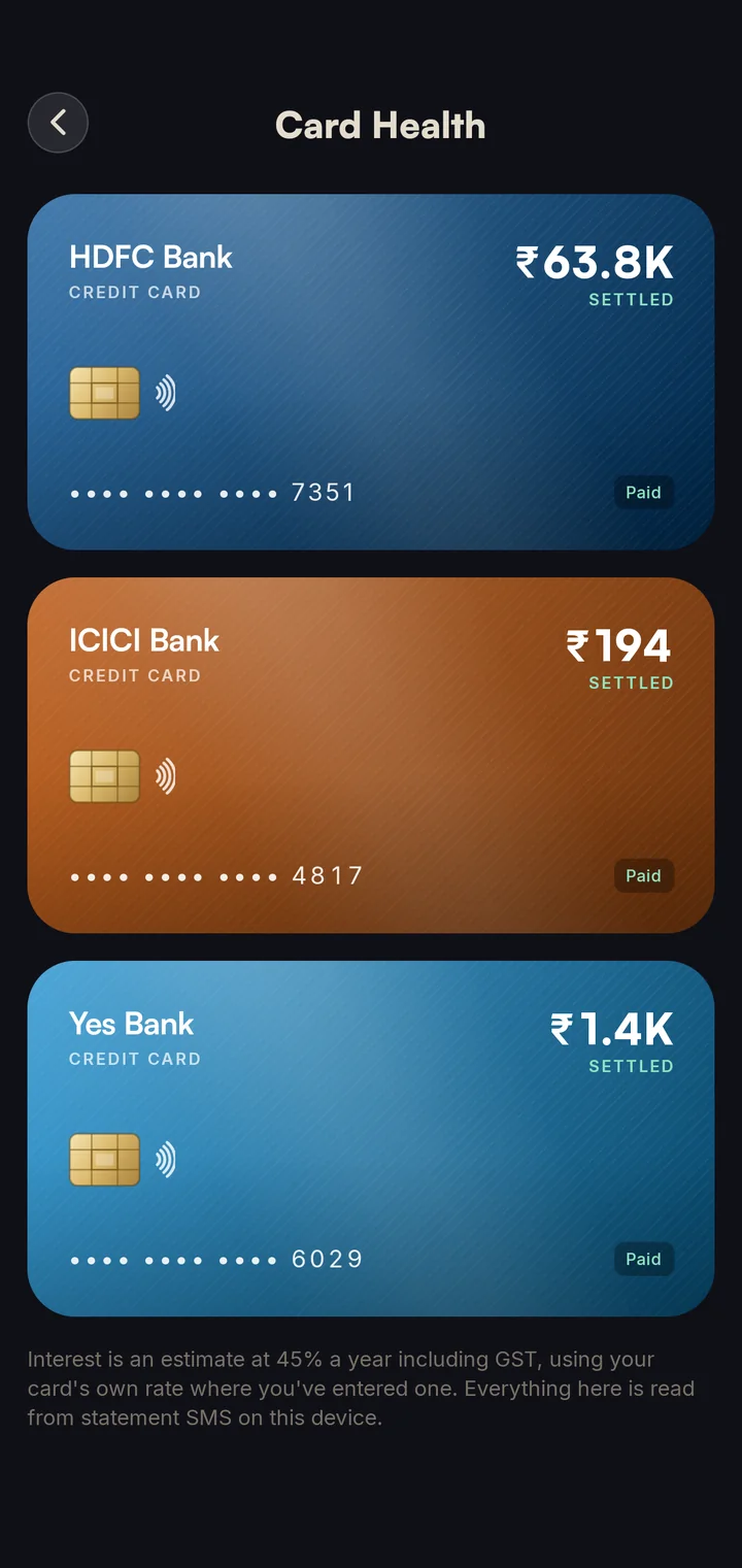 cardhealth screen